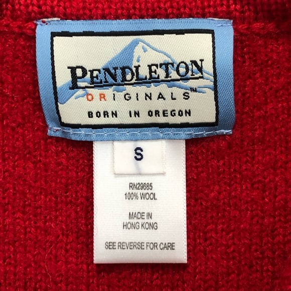 Pendleton red wool zipfront best - Picture 4 of 9